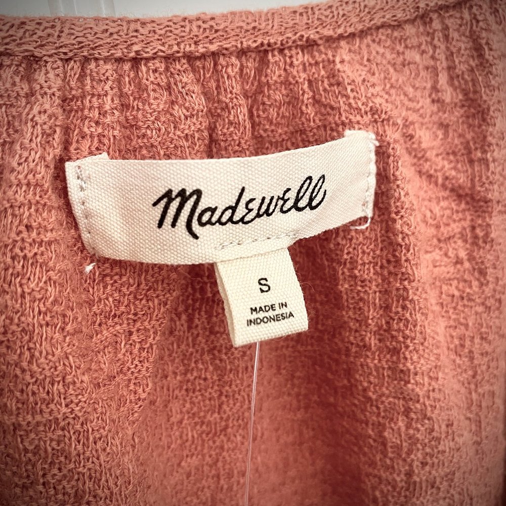 Madewell NWT Tiered Sleeve Crinkle Gauze Peasant Top sizes S, XS - Picture 13 of 14